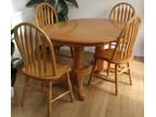 Hand crafted solid oak dining table
